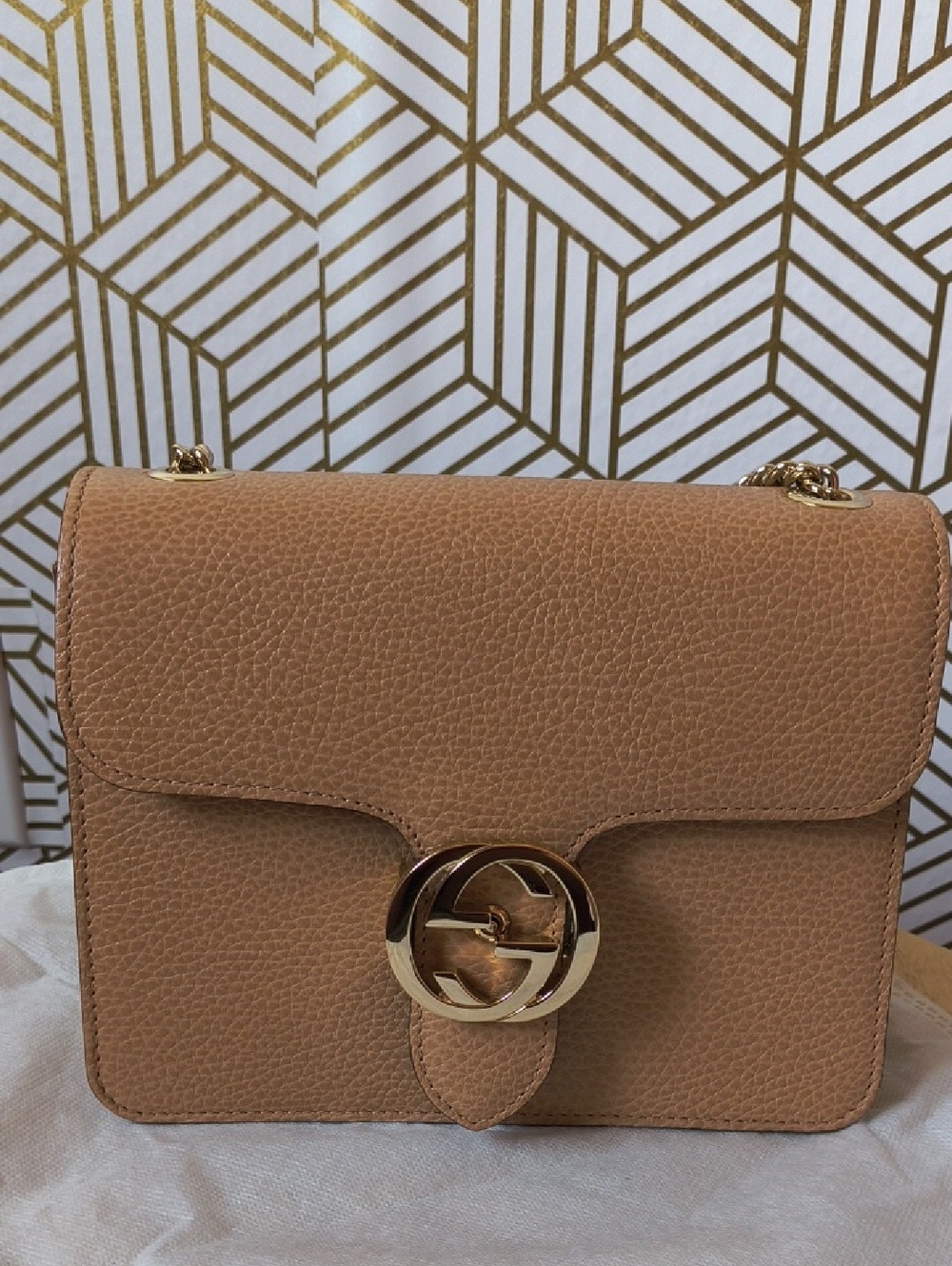 Gucci Tan Interlocking G Crossbody Bag